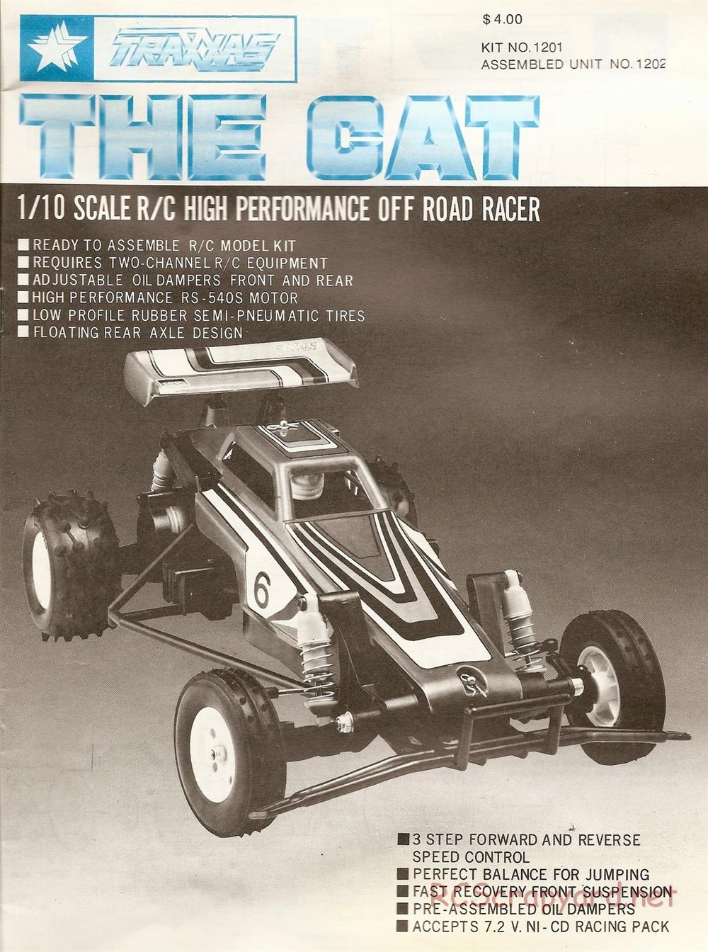 Traxxas - The Cat (1987) - Manual - Page 1