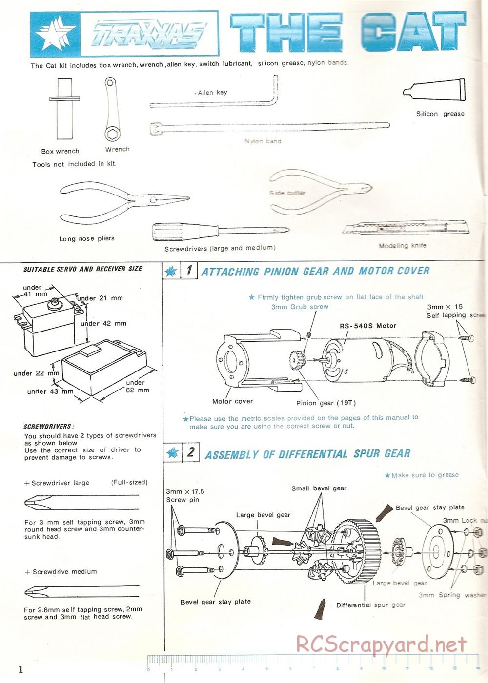 Traxxas - The Cat (1987) - Manual - Page 2