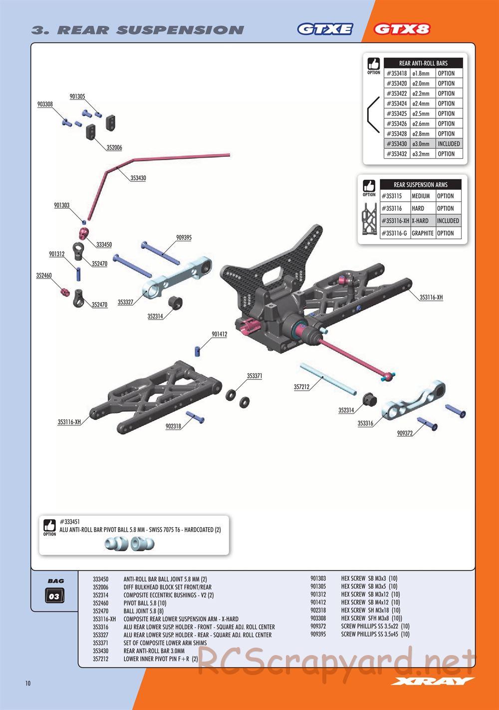 Xray - GTX8.2 2019 (GTX8'19) - Manual - Page 10