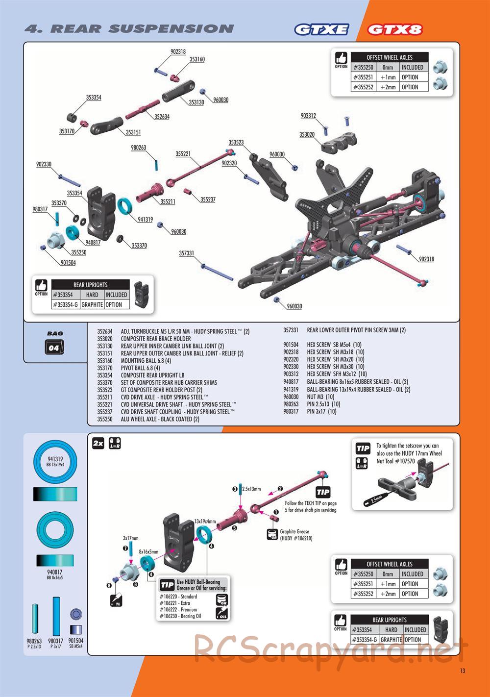 Xray - GTX8.2 2019 (GTX8'19) - Manual - Page 13