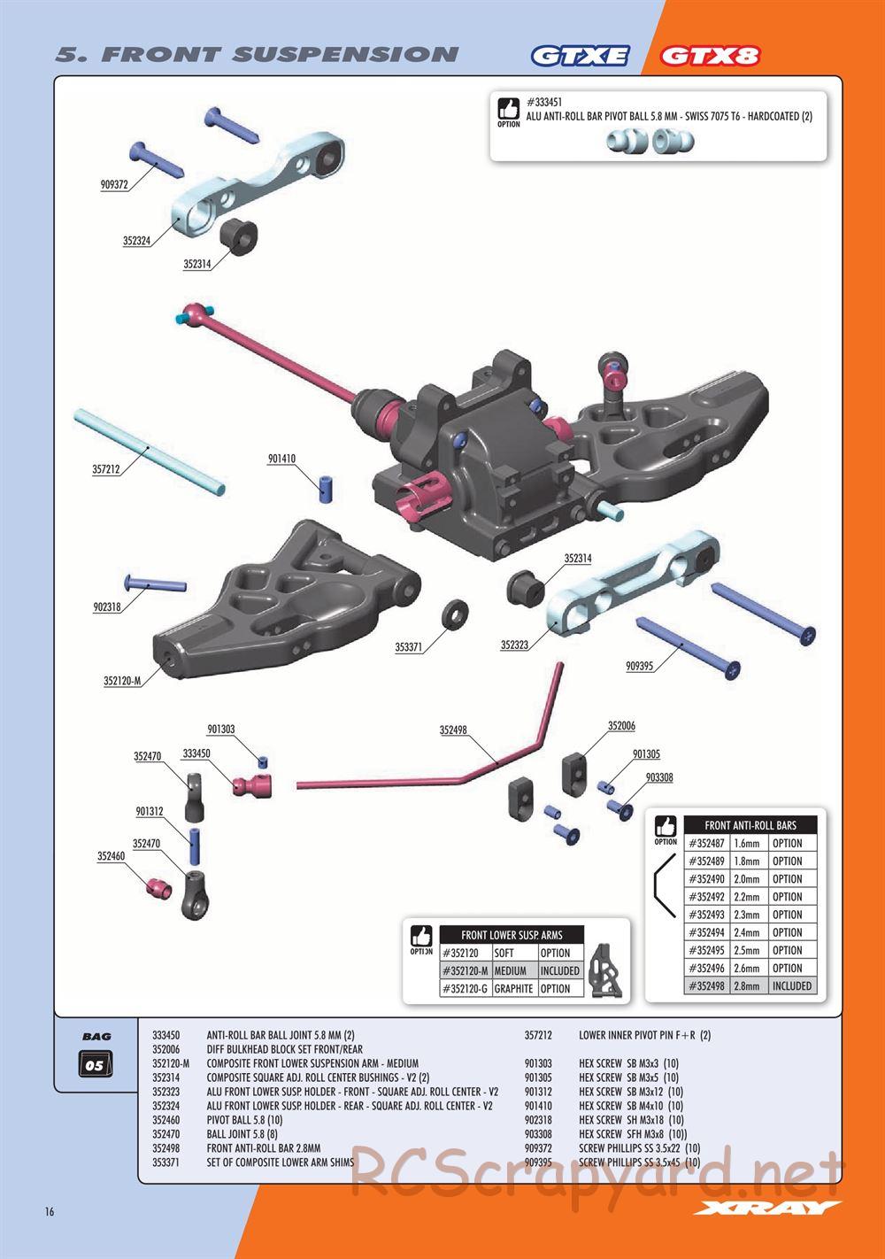 Xray - GTX8.2 2019 (GTX8'19) - Manual - Page 16
