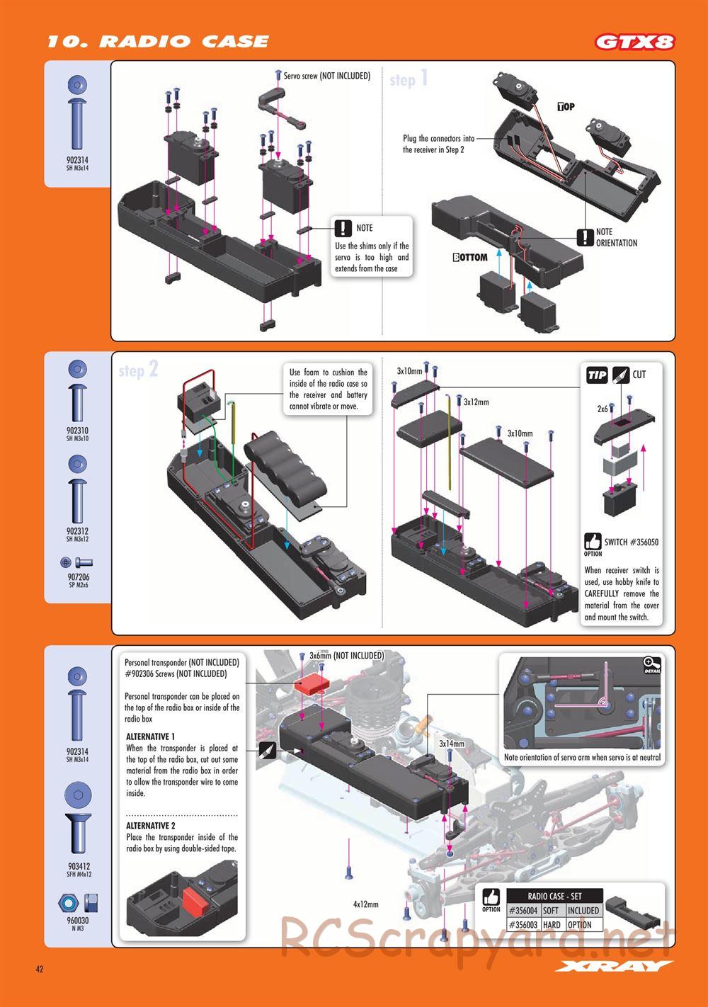 Xray - GTX8.2 2019 (GTX8'19) - Manual - Page 42