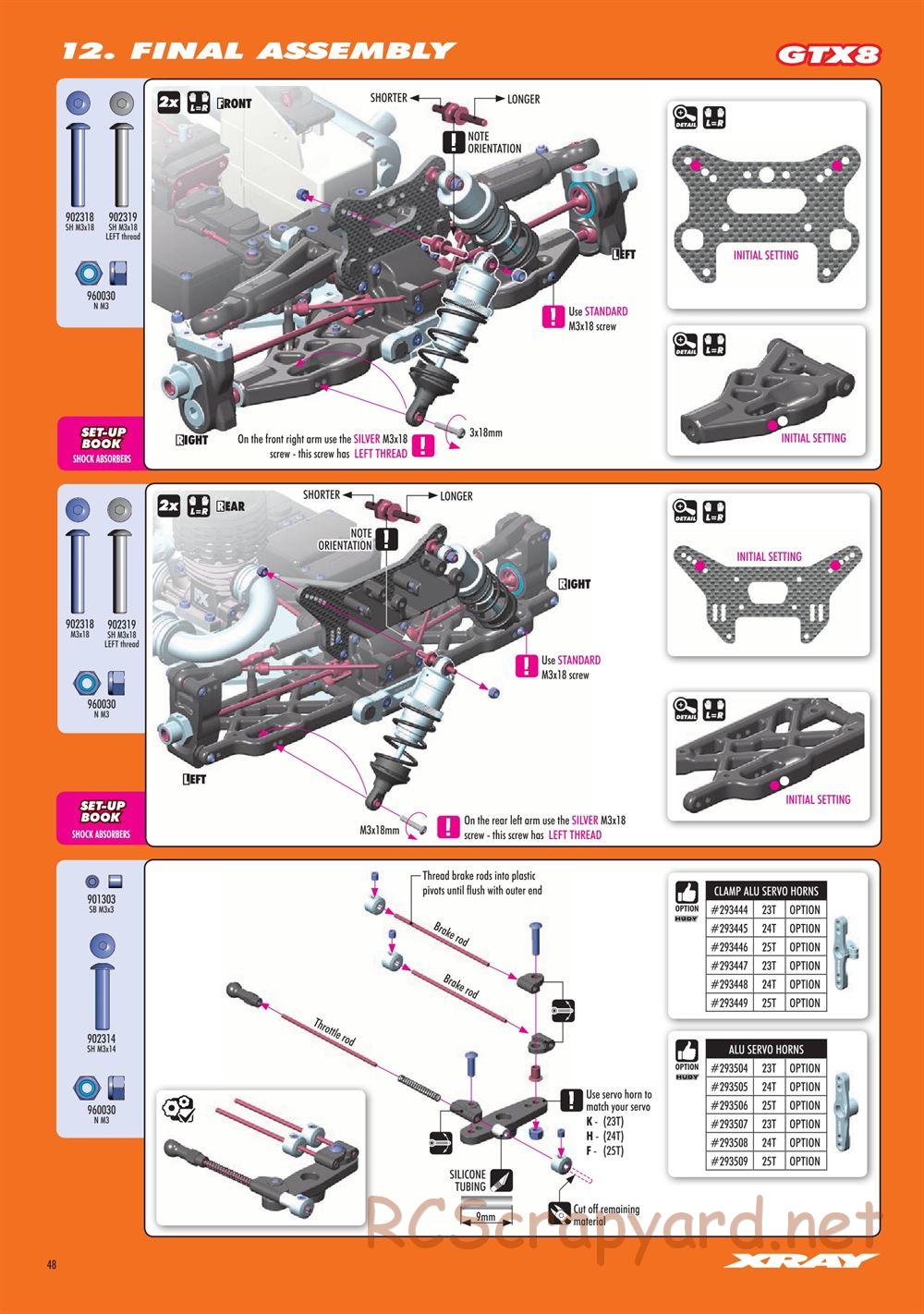 Xray - GTX8.2 2019 (GTX8'19) - Manual - Page 48