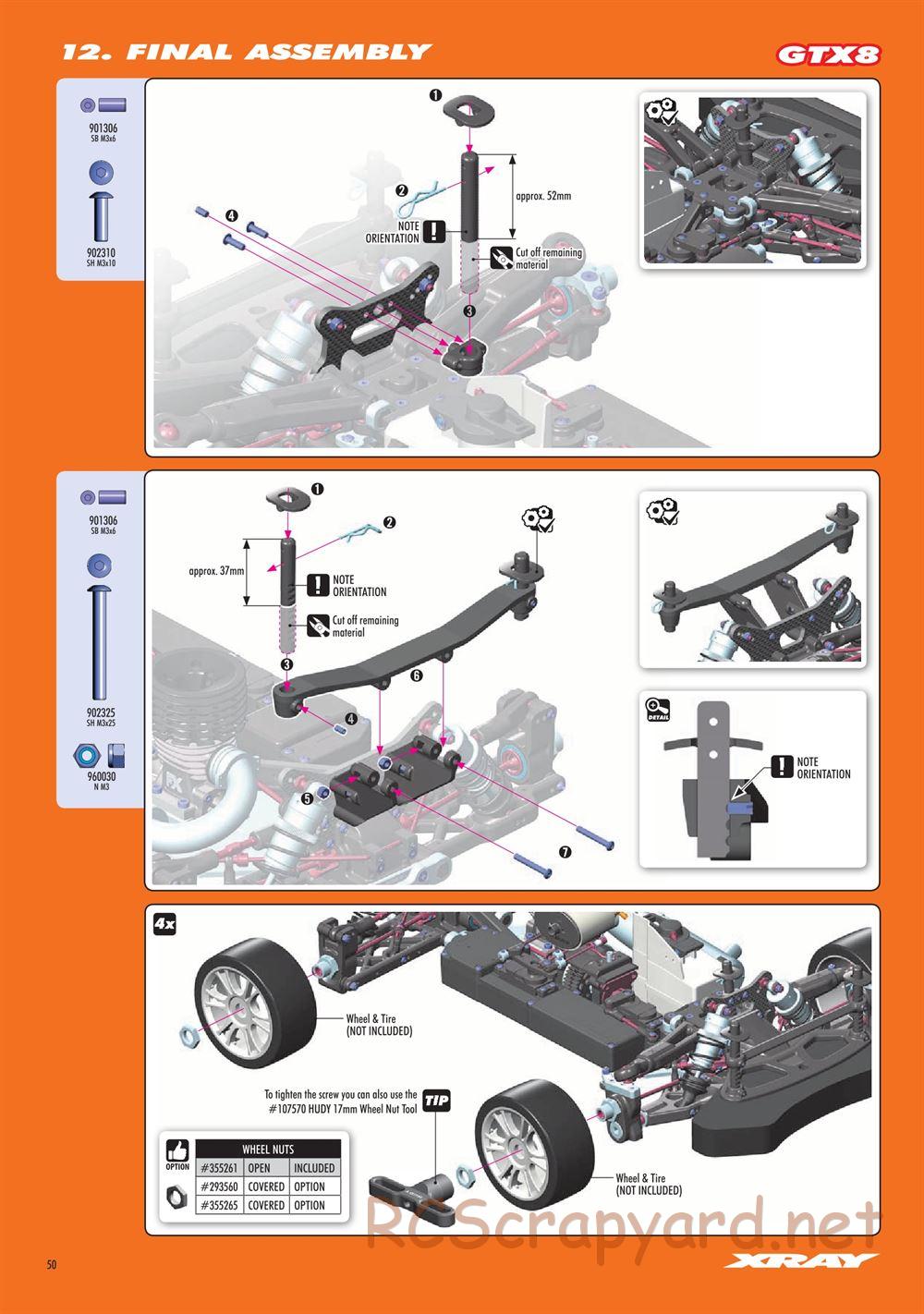 Xray - GTX8.2 2019 (GTX8'19) - Manual - Page 50