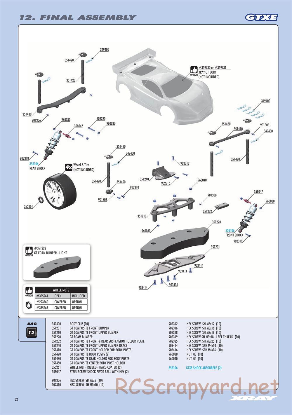 Xray - GTX8.2 2019 (GTX8'19) - Manual - Page 52