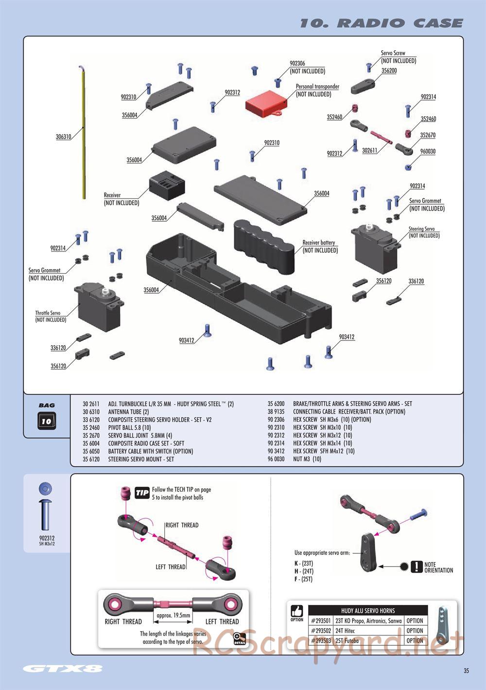Xray - GTX8 2017 (GTX8'17) - Manual - Page 35