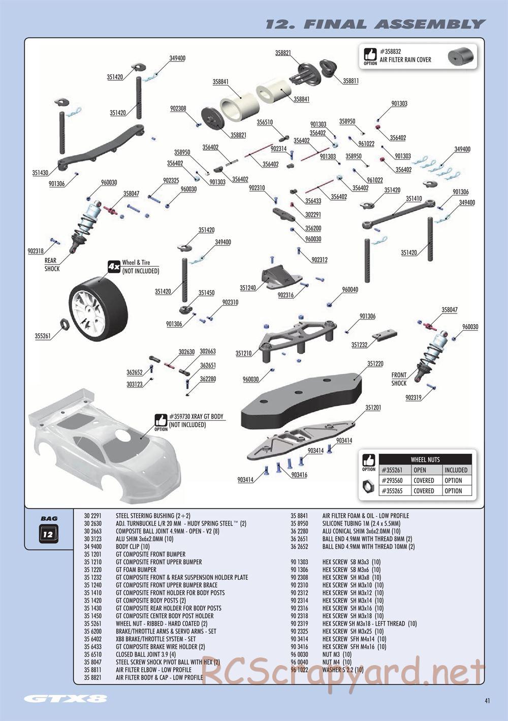 Xray - GTX8 2017 (GTX8'17) - Manual - Page 41
