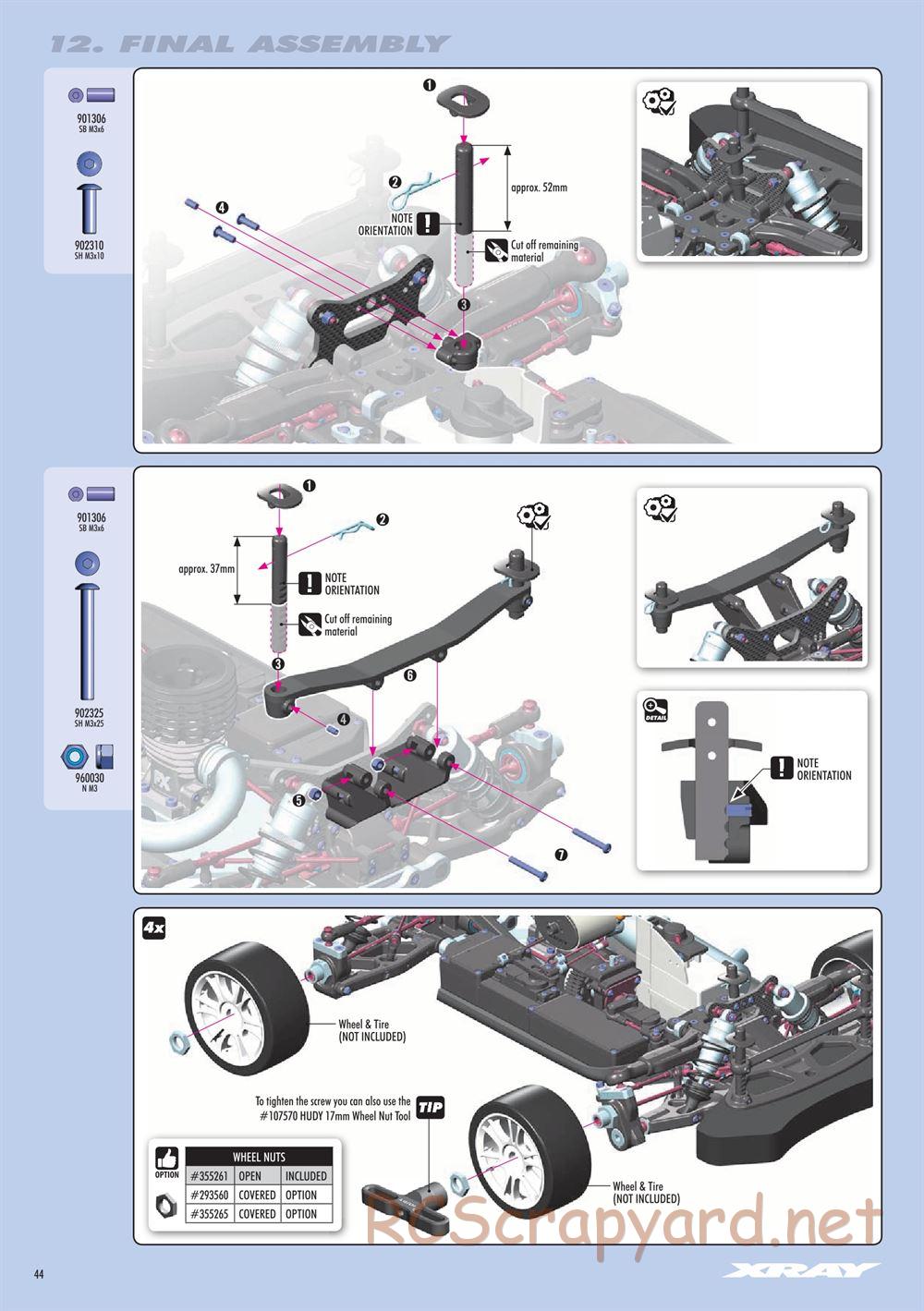 Xray - GTX8 2017 (GTX8'17) - Manual - Page 44