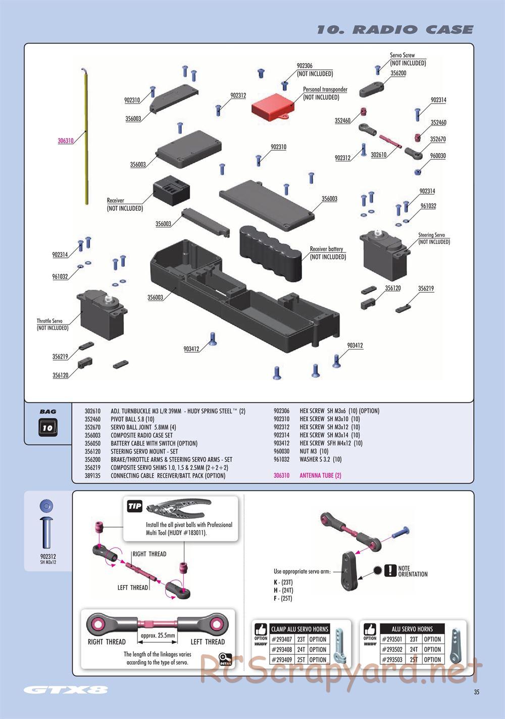 Xray - GTX8 2022 (GTX8'22) - Manual - Page 35