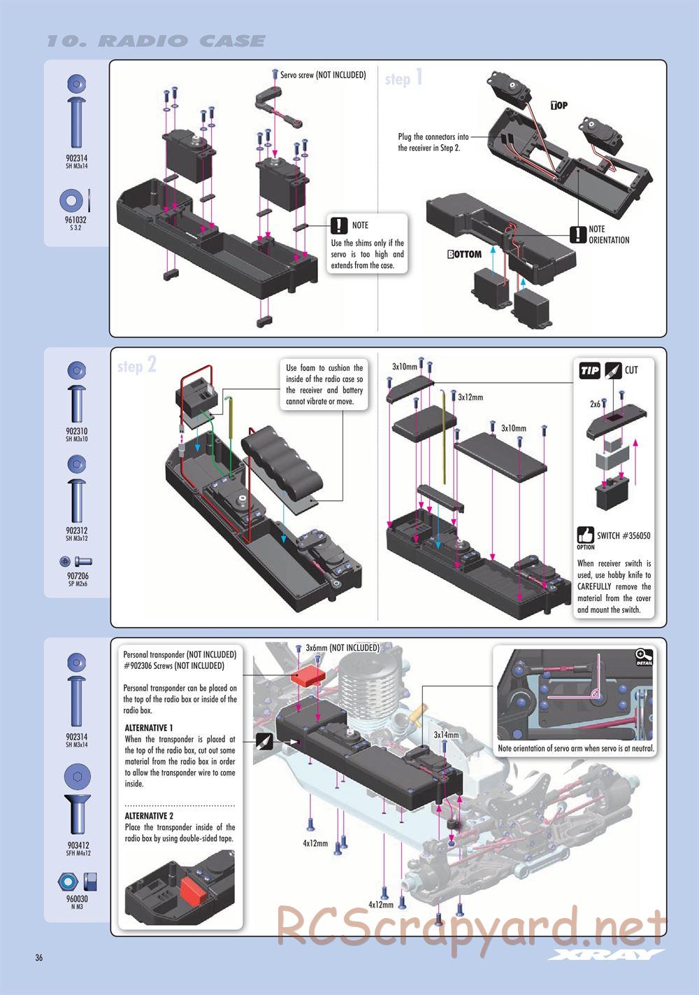 Xray - GTX8 2022 (GTX8'22) - Manual - Page 36
