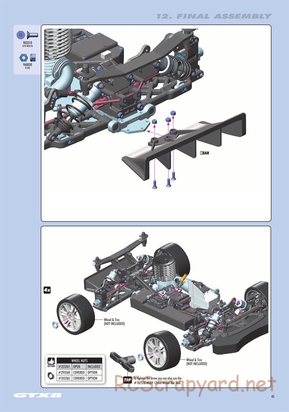 Xray - GTX8 2022 (GTX8'22) - Manual - Page 45