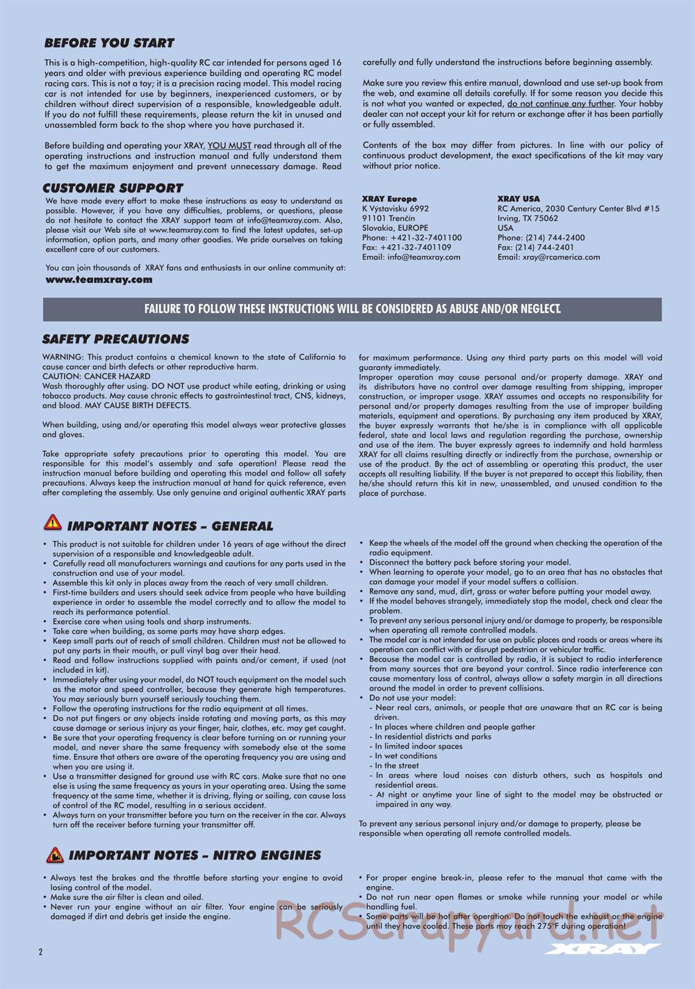 Xray - GTX8 2023 (GTX'23) - Manual - Page 2