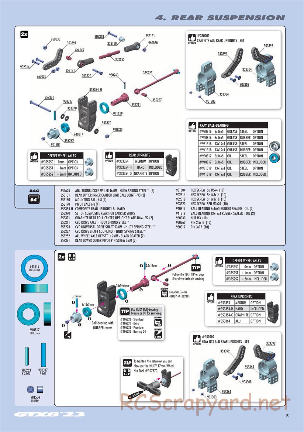 Xray - GTX8 2023 (GTX'23) - Manual - Page 15