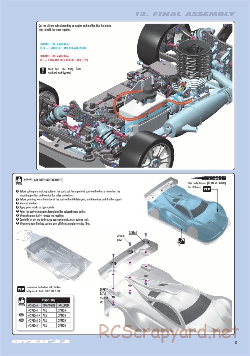 Xray - GTX8 2023 (GTX'23) - Manual - Page 47