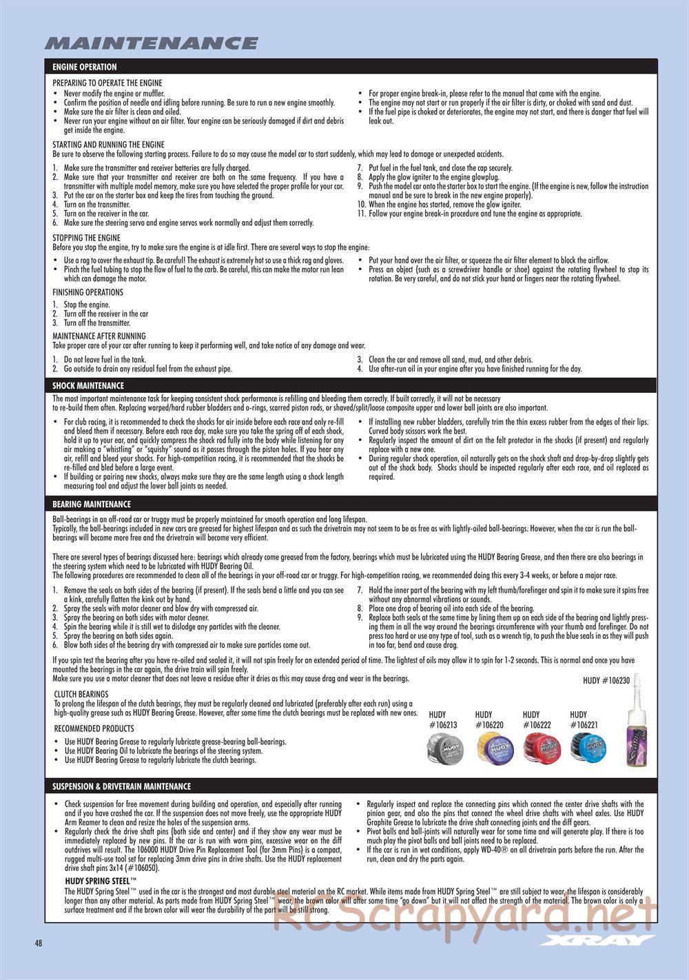 Xray - GTX8 2023 (GTX'23) - Manual - Page 48