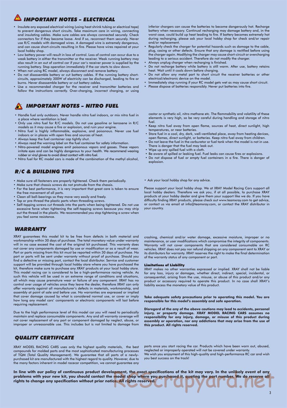 Xray - GTX8.3 2021 (GTX8'21) - Manual - Page 3