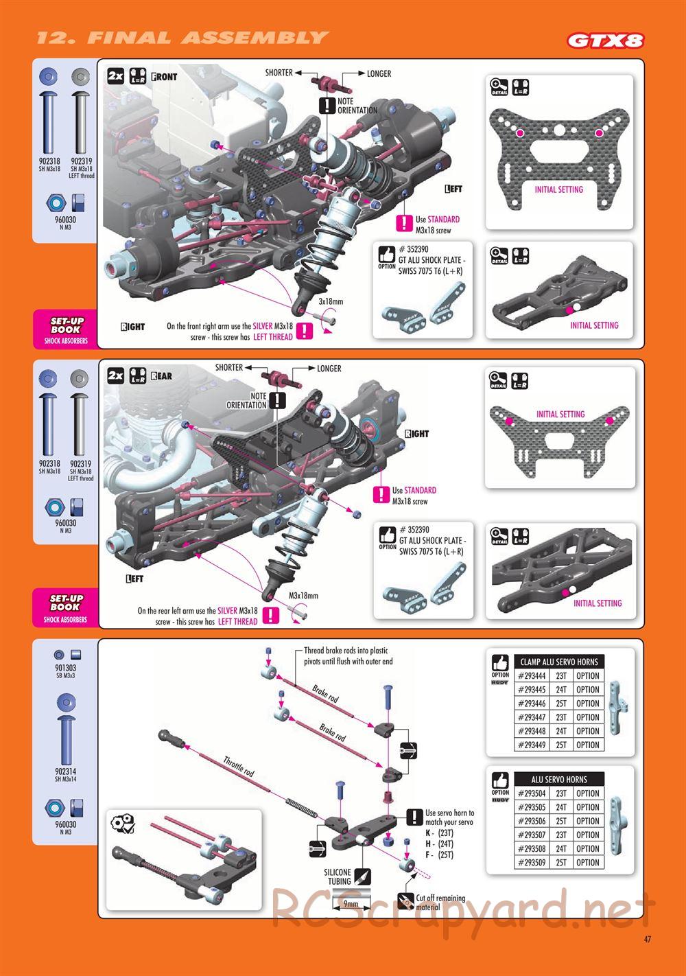 Xray - GTX8.3 2021 (GTX8'21) - Manual - Page 47