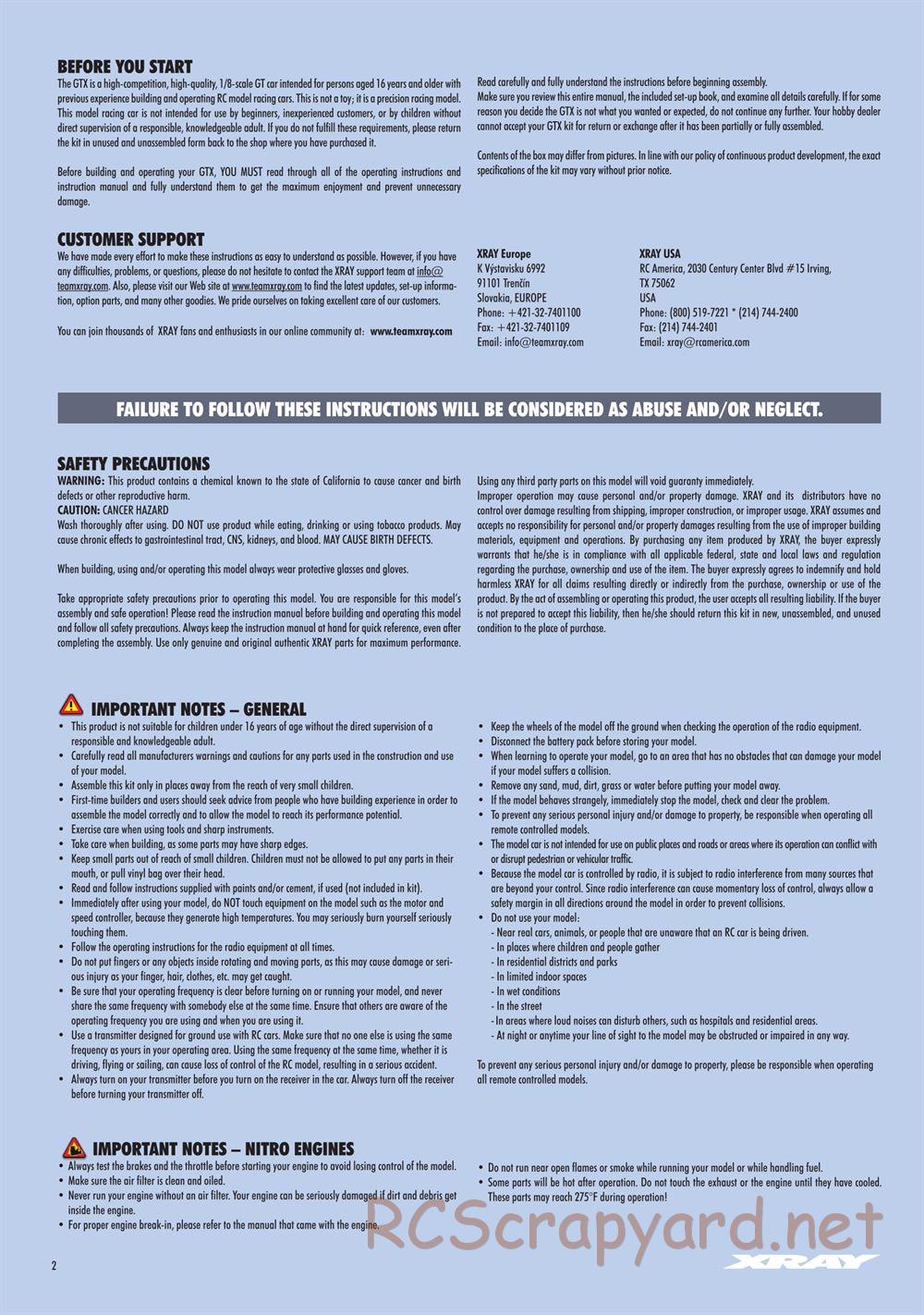 Xray - GTXE.2 2020 (GTXE'20) - Manual - Page 2