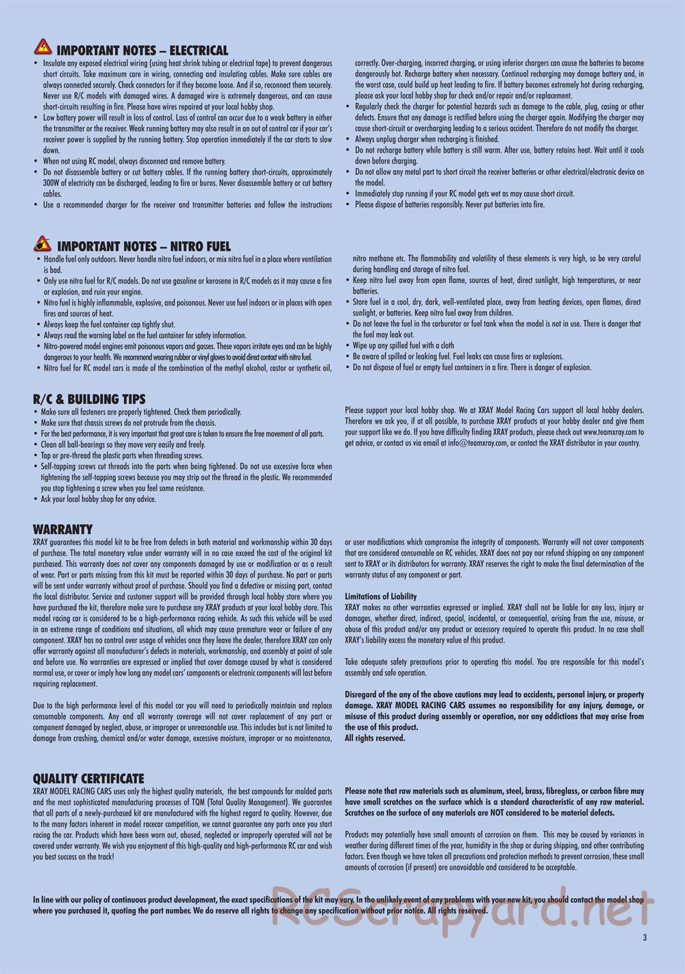 Xray - GTXE.2 2020 (GTXE'20) - Manual - Page 3