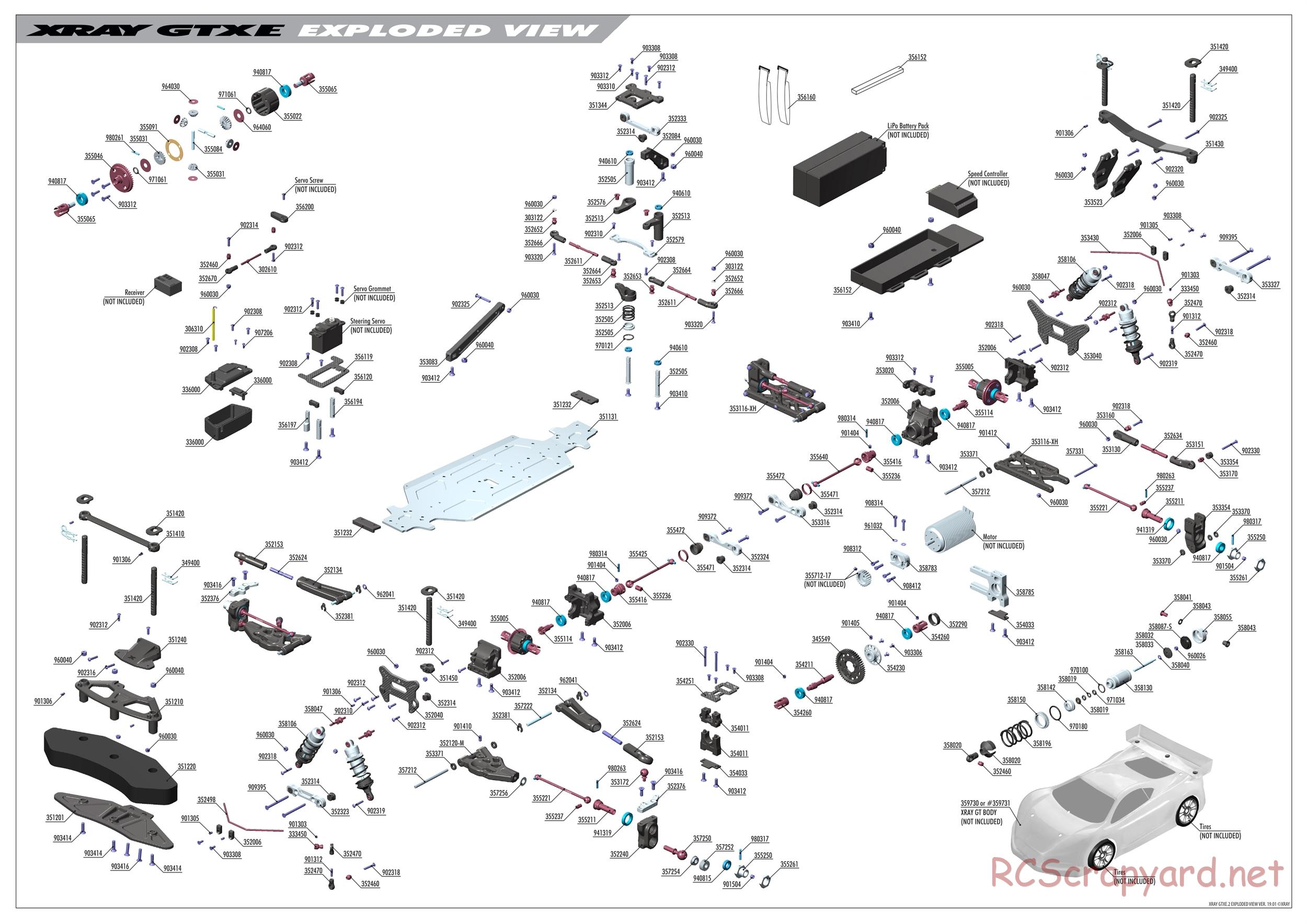 Xray - GTXE.2 2020 (GTXE'20) - Exploded View