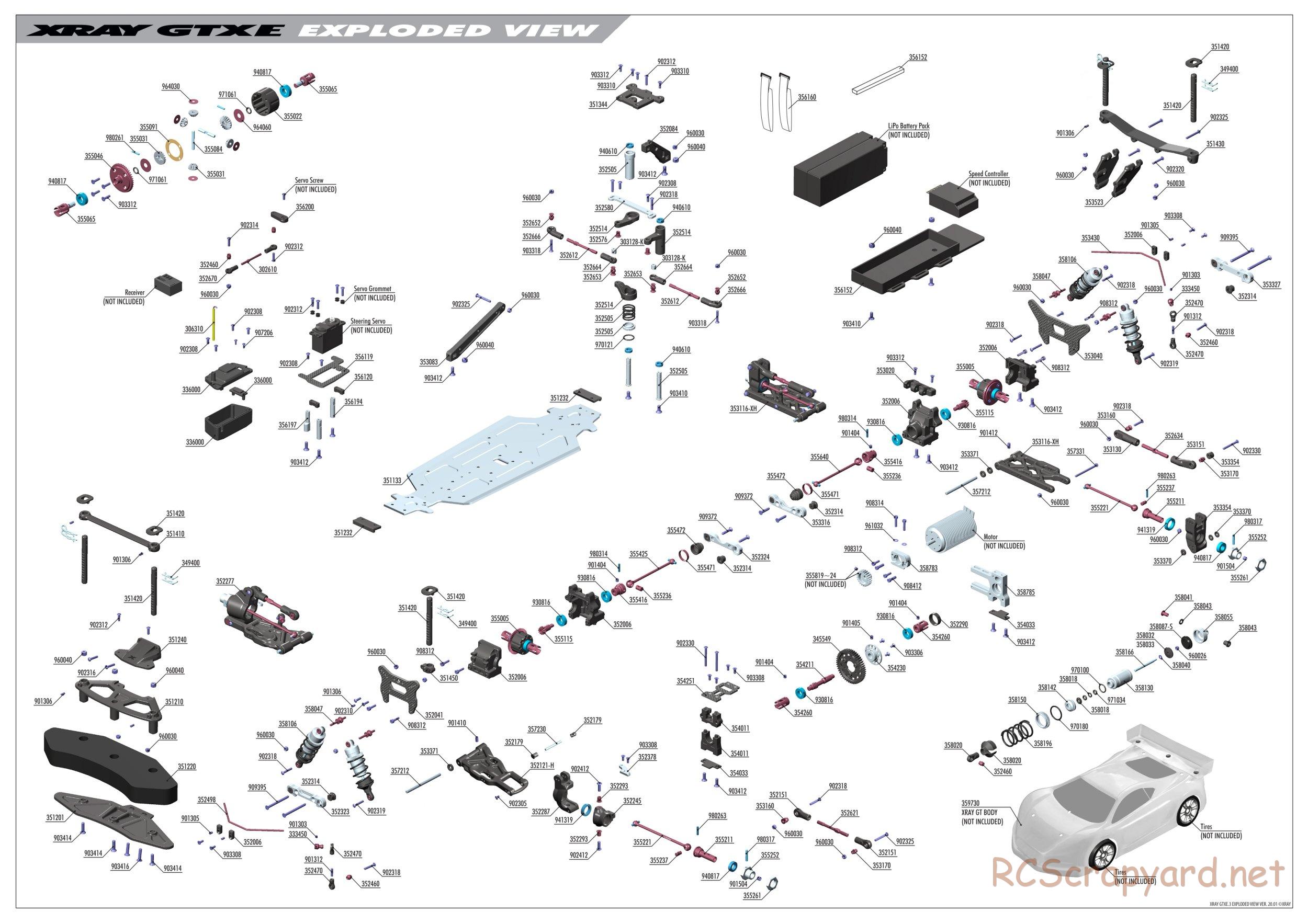 Xray - GTXE.3 2021 (GTXE'21) - Exploded View