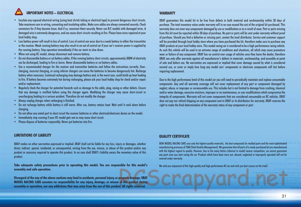 Xray - M18 Pro - Manual - Page 31
