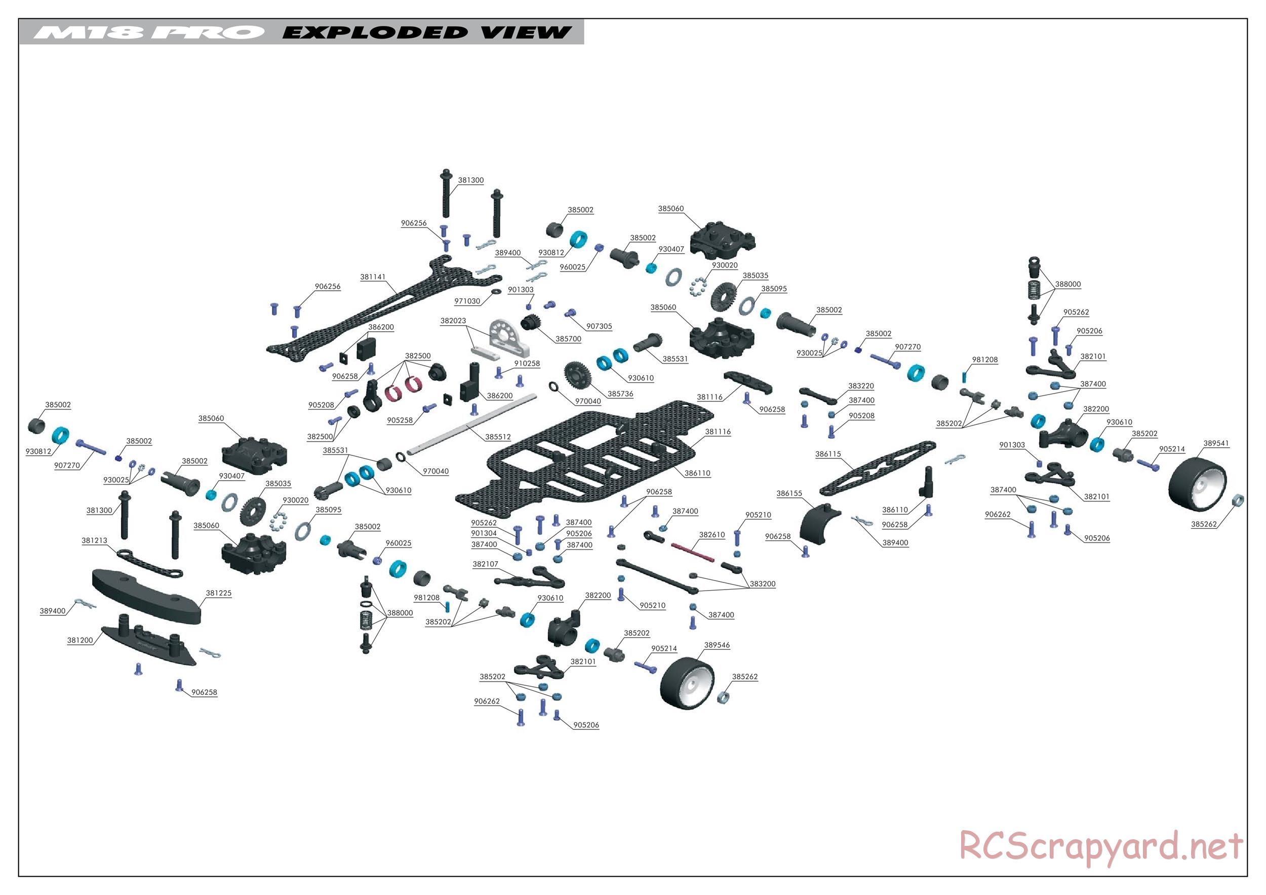 Xray - M18 Pro - Exploded View