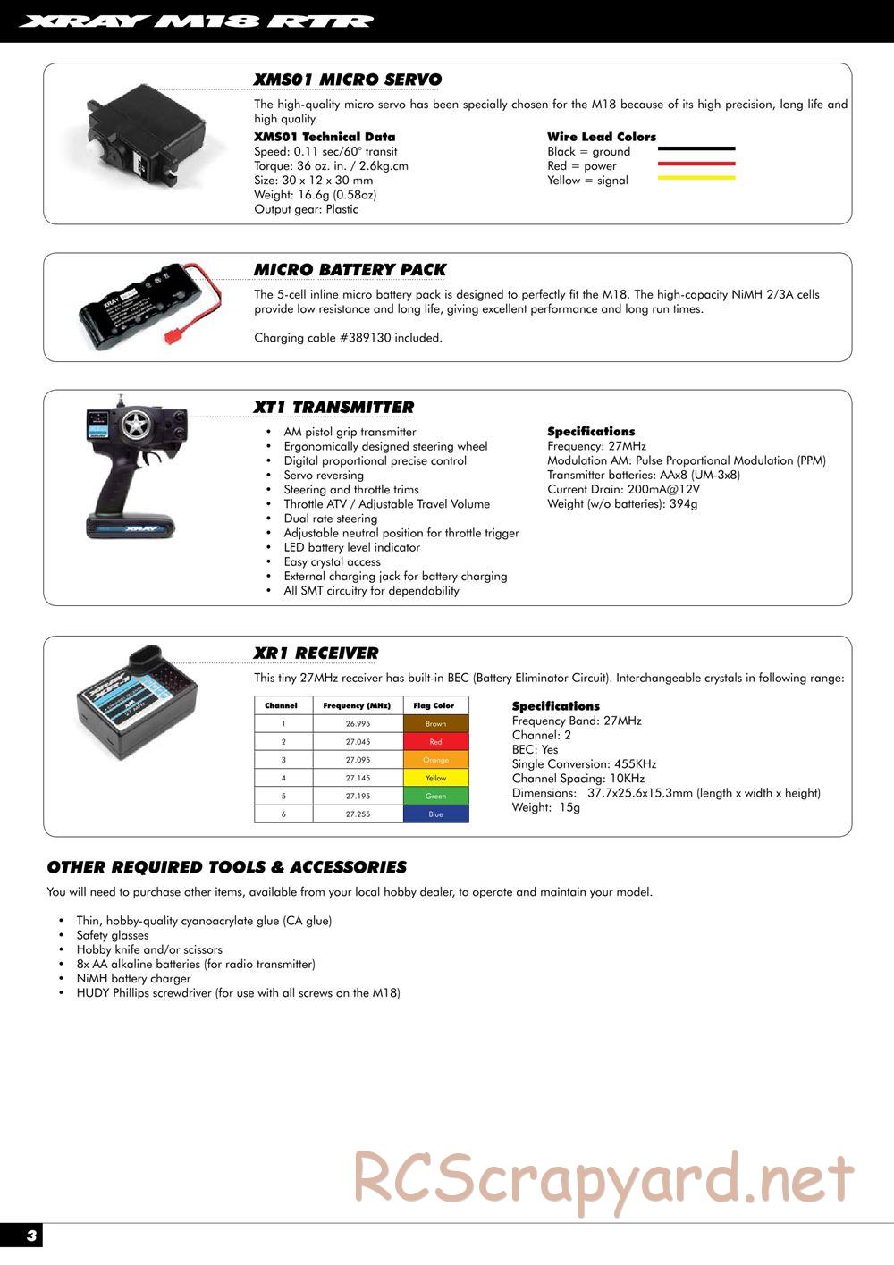 Xray - M18 RTR - Manual - Page 4