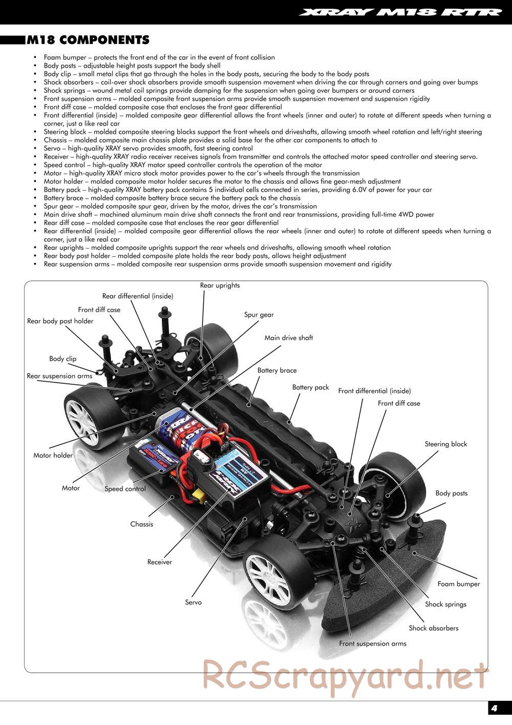 Xray - M18 RTR - Manual - Page 5
