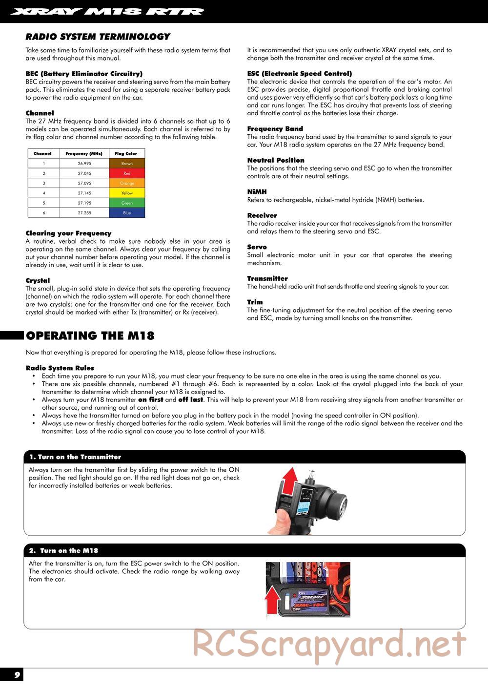 Xray - M18 RTR - Manual - Page 10