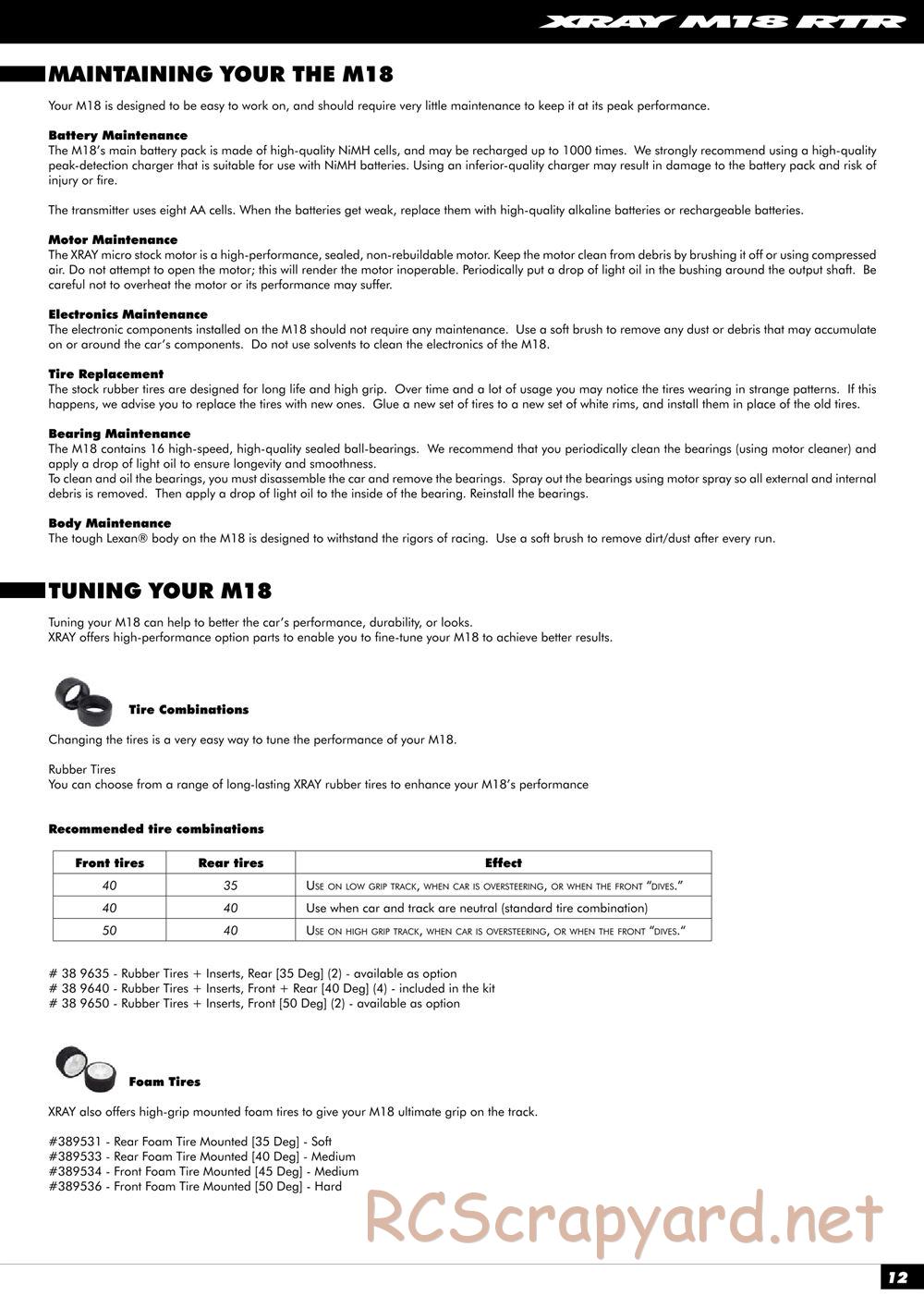 Xray - M18 RTR - Manual - Page 13
