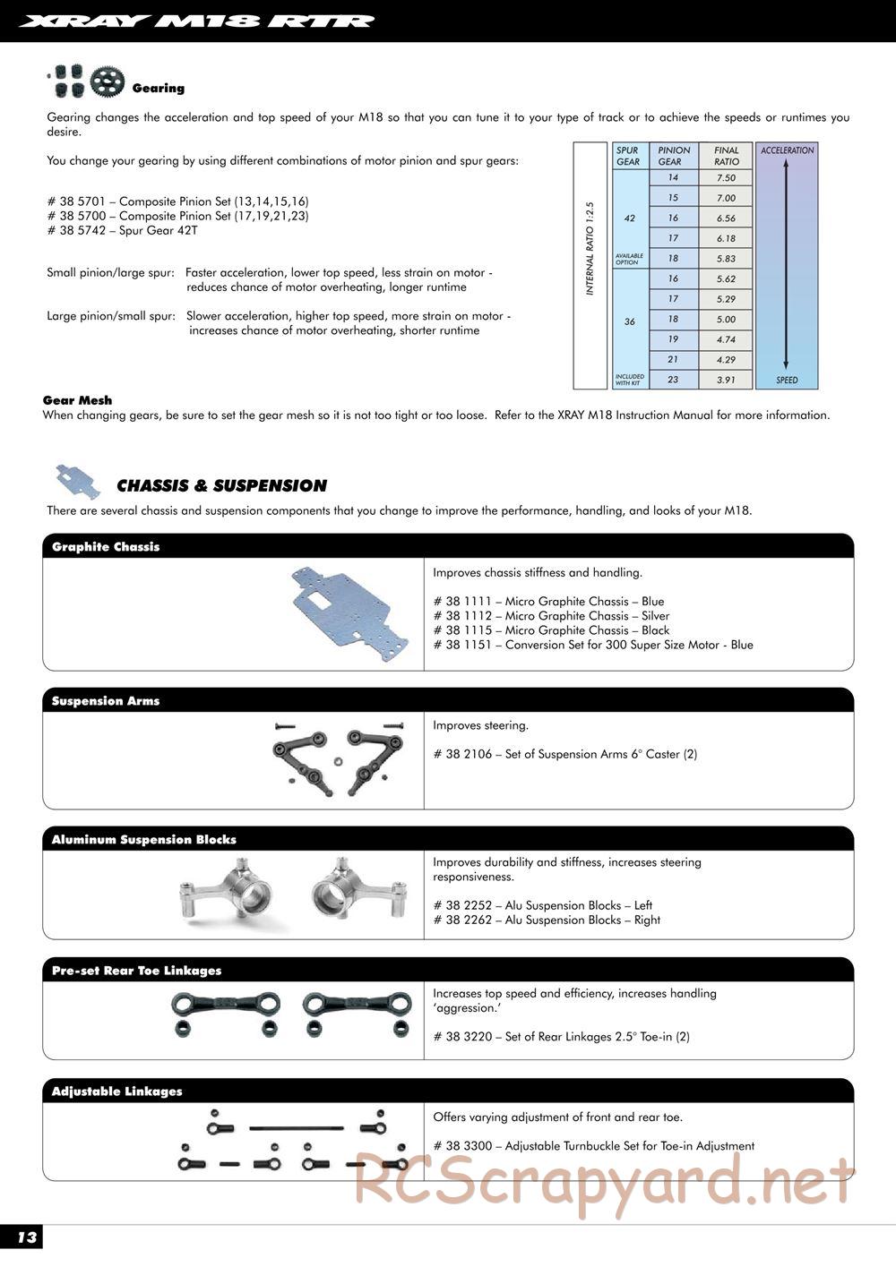 Xray - M18 RTR - Manual - Page 14