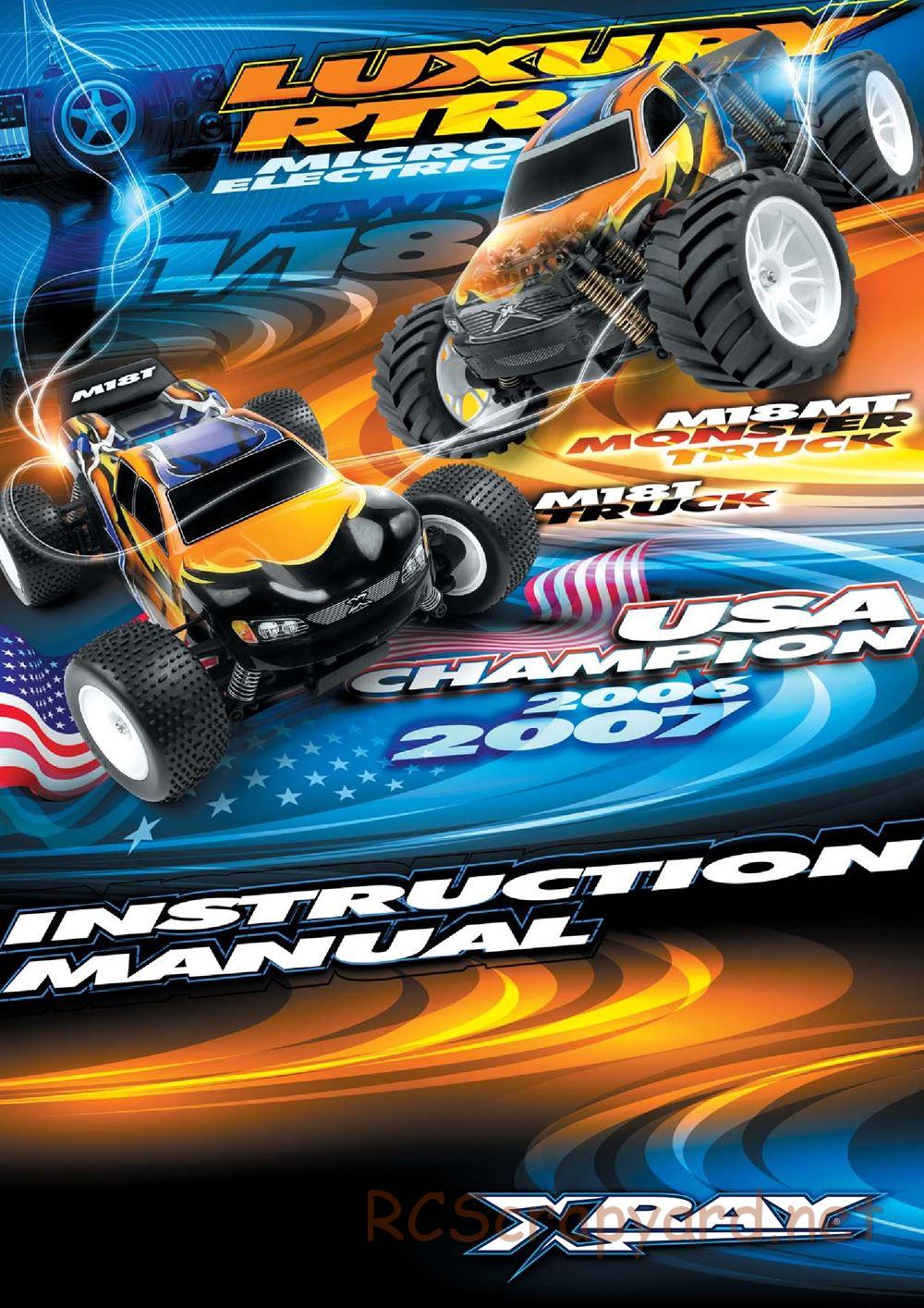 Xray - M18MT RTR - Manual - Page 1