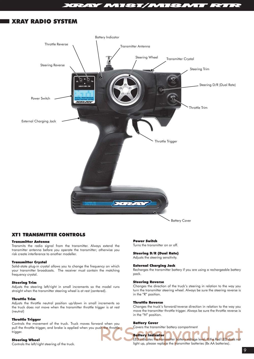 Xray - M18MT RTR - Manual - Page 9