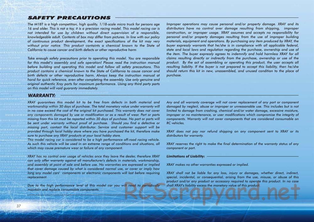 Xray - M18T - Manual - Page 38