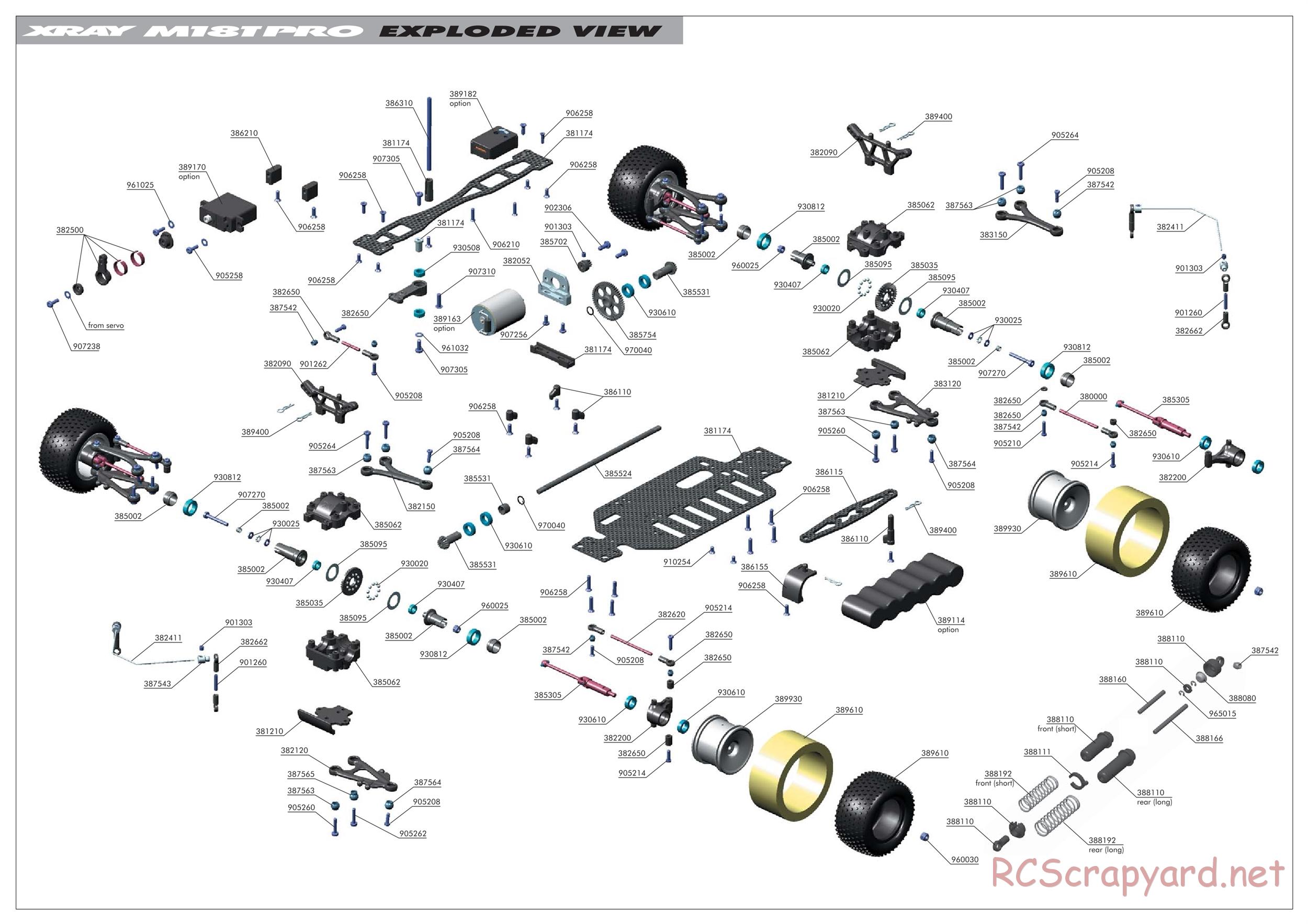 Xray - M18T Pro - Exploded View