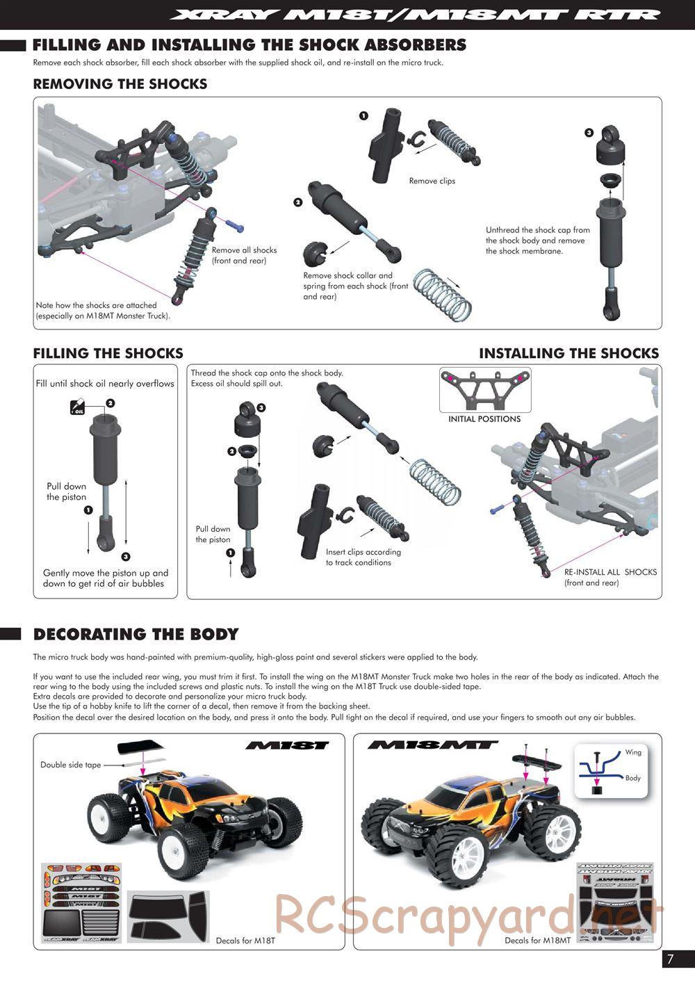 Xray - M18T RTR - Manual - Page 7
