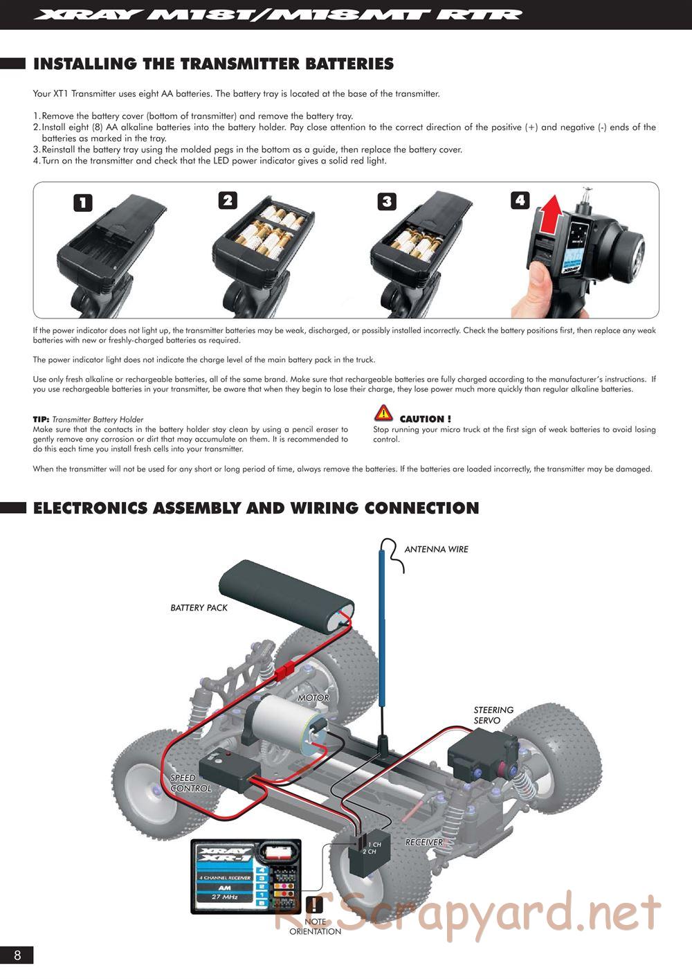 Xray - M18T RTR - Manual - Page 8