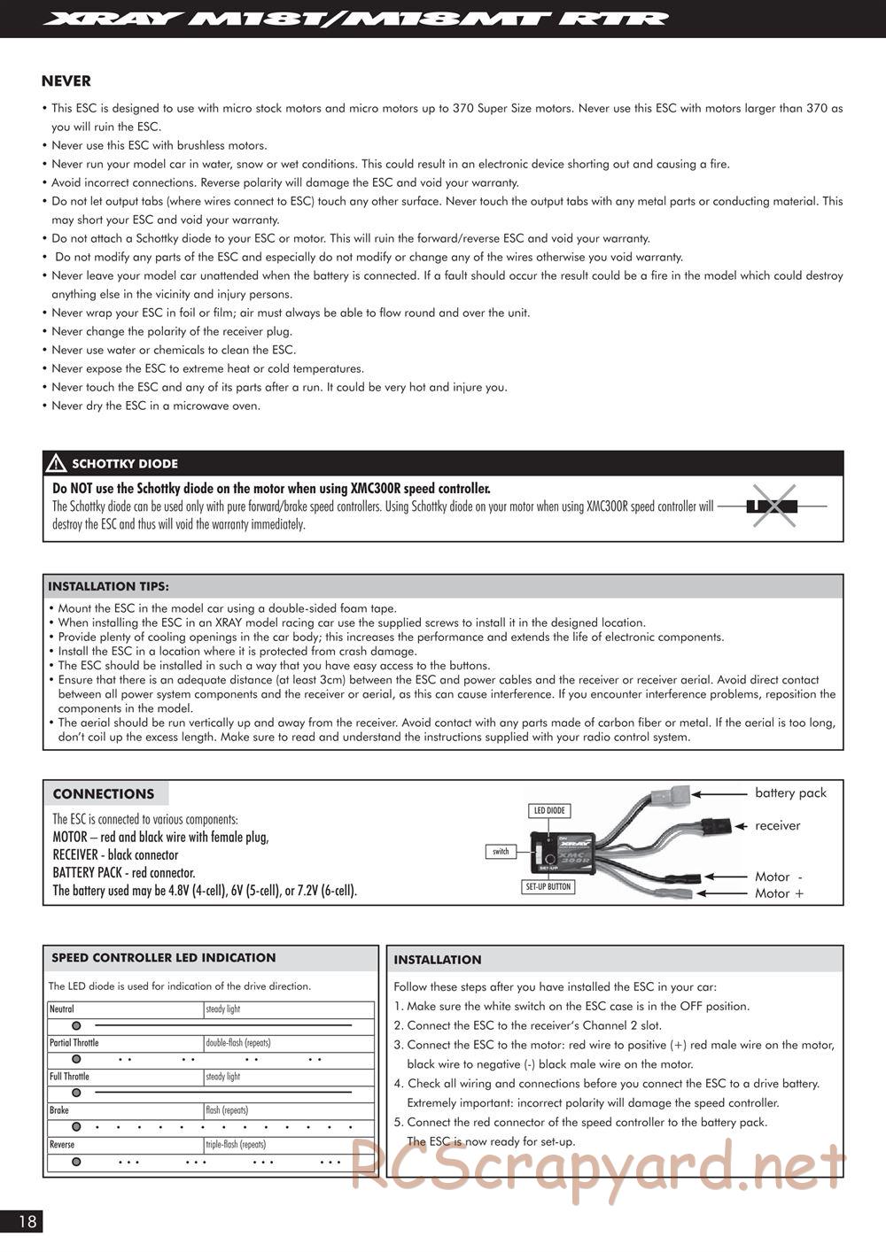 Xray - M18T RTR - Manual - Page 18