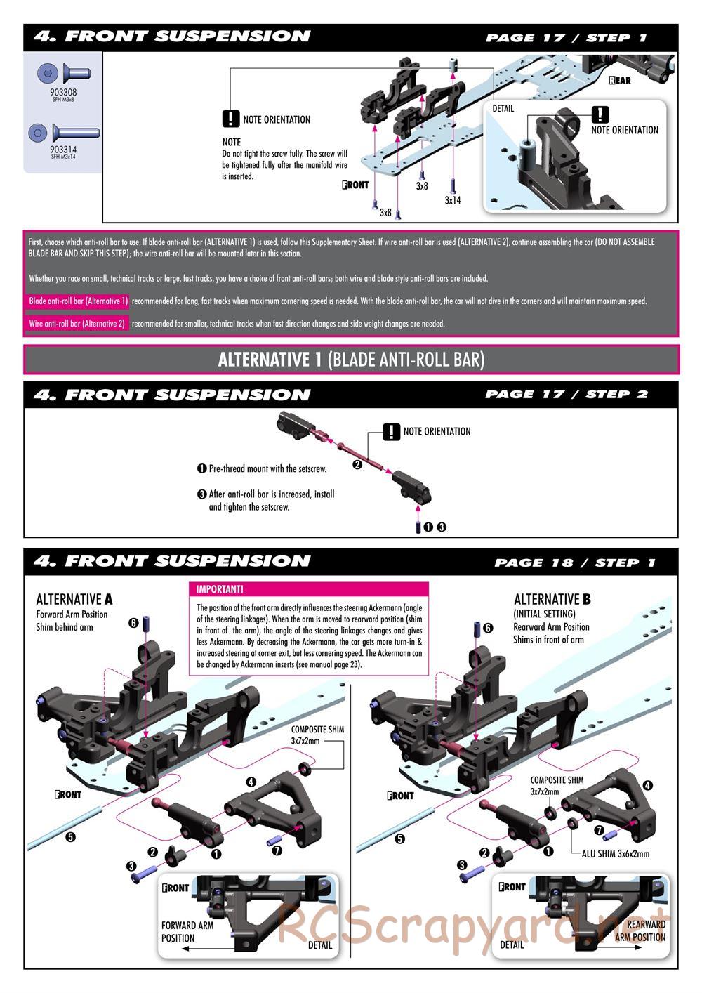 Xray - NT1 2013 Specs (NT1'13) - Supplementary Manual - Page 4