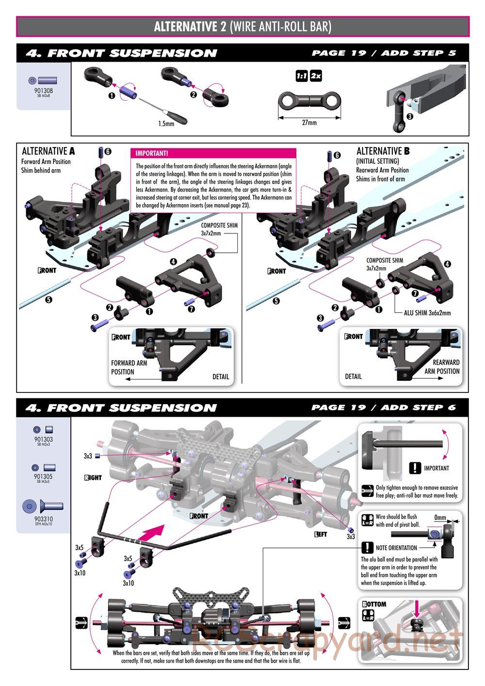 Xray - NT1 2013 Specs (NT1'13) - Supplementary Manual - Page 5