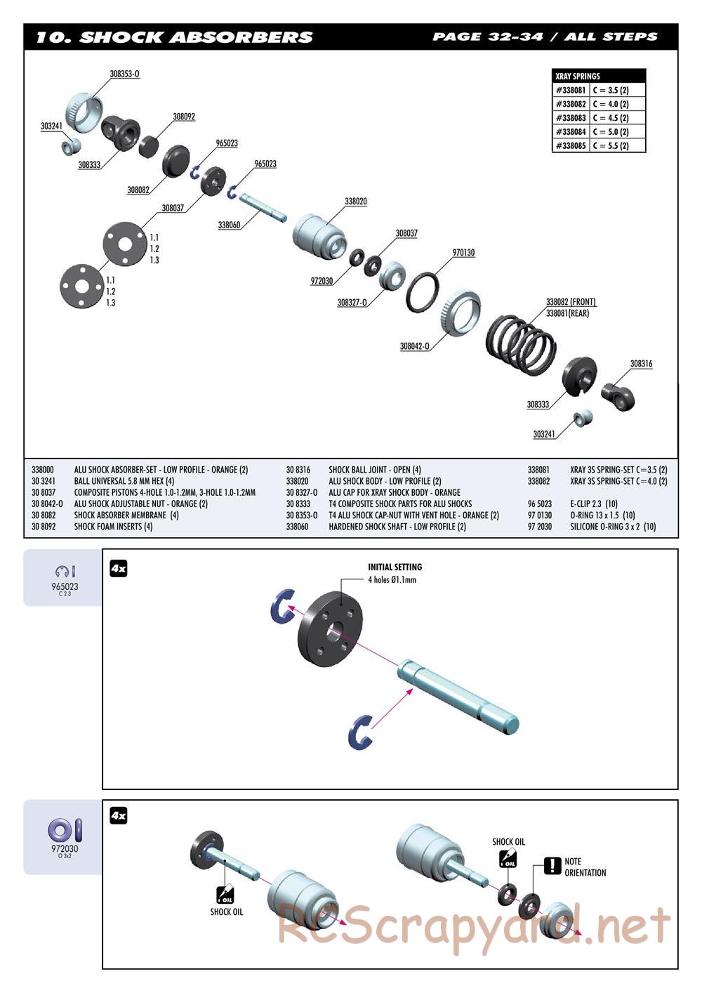 Xray - NT1 2013 Specs (NT1'13) - Supplementary Manual - Page 10