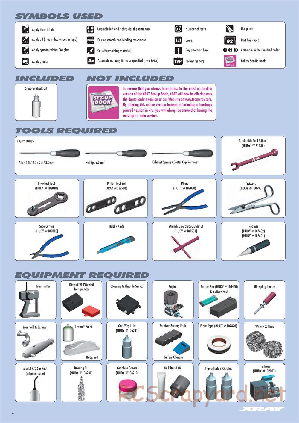 Xray - NT1 2014 Specs (NT1'14) - Manual - Page 4