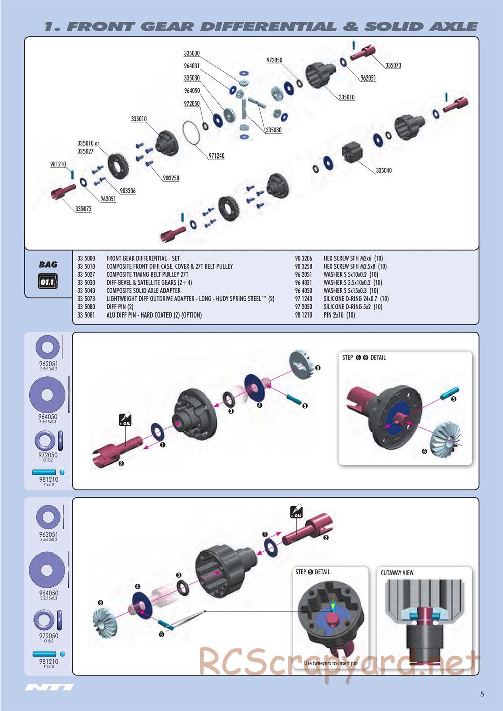 Xray - NT1 2014 Specs (NT1'14) - Manual - Page 5
