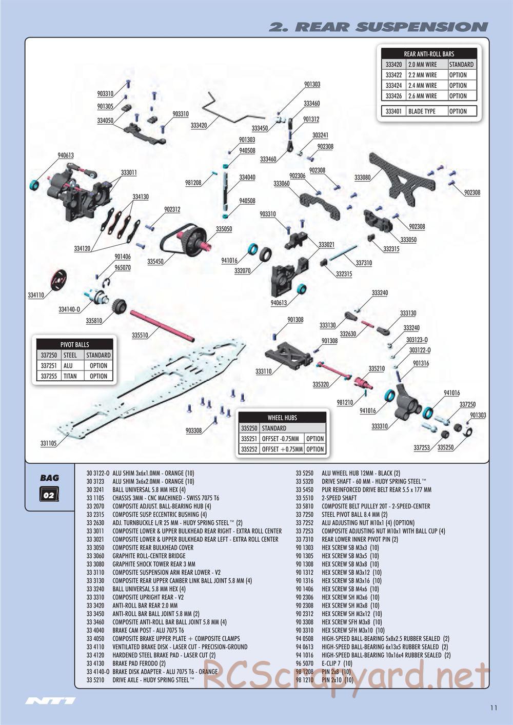 Xray - NT1 2014 Specs (NT1'14) - Manual - Page 11