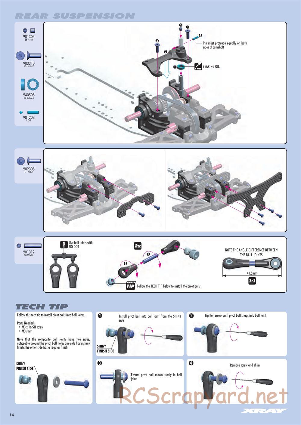 Xray - NT1 2014 Specs (NT1'14) - Manual - Page 14