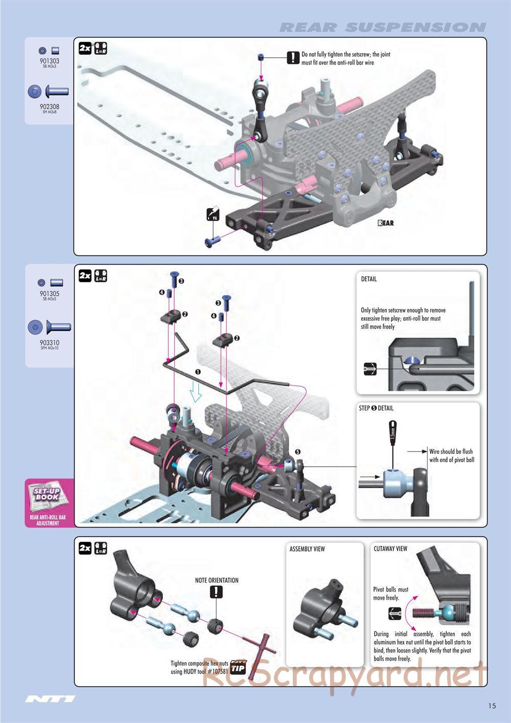 Xray - NT1 2014 Specs (NT1'14) - Manual - Page 15