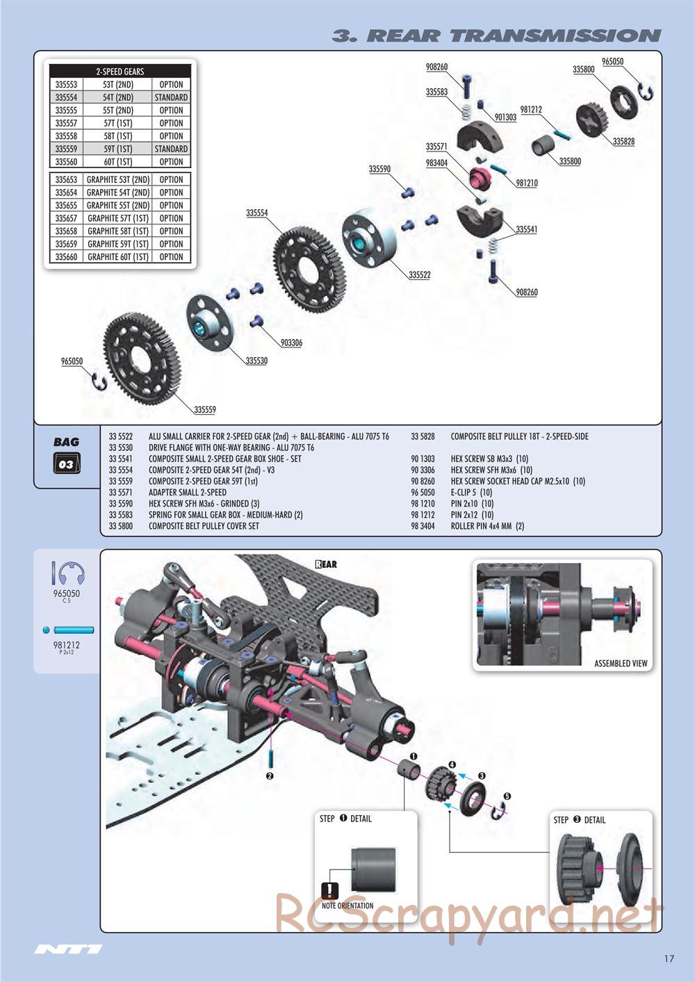 Xray - NT1 2014 Specs (NT1'14) - Manual - Page 17