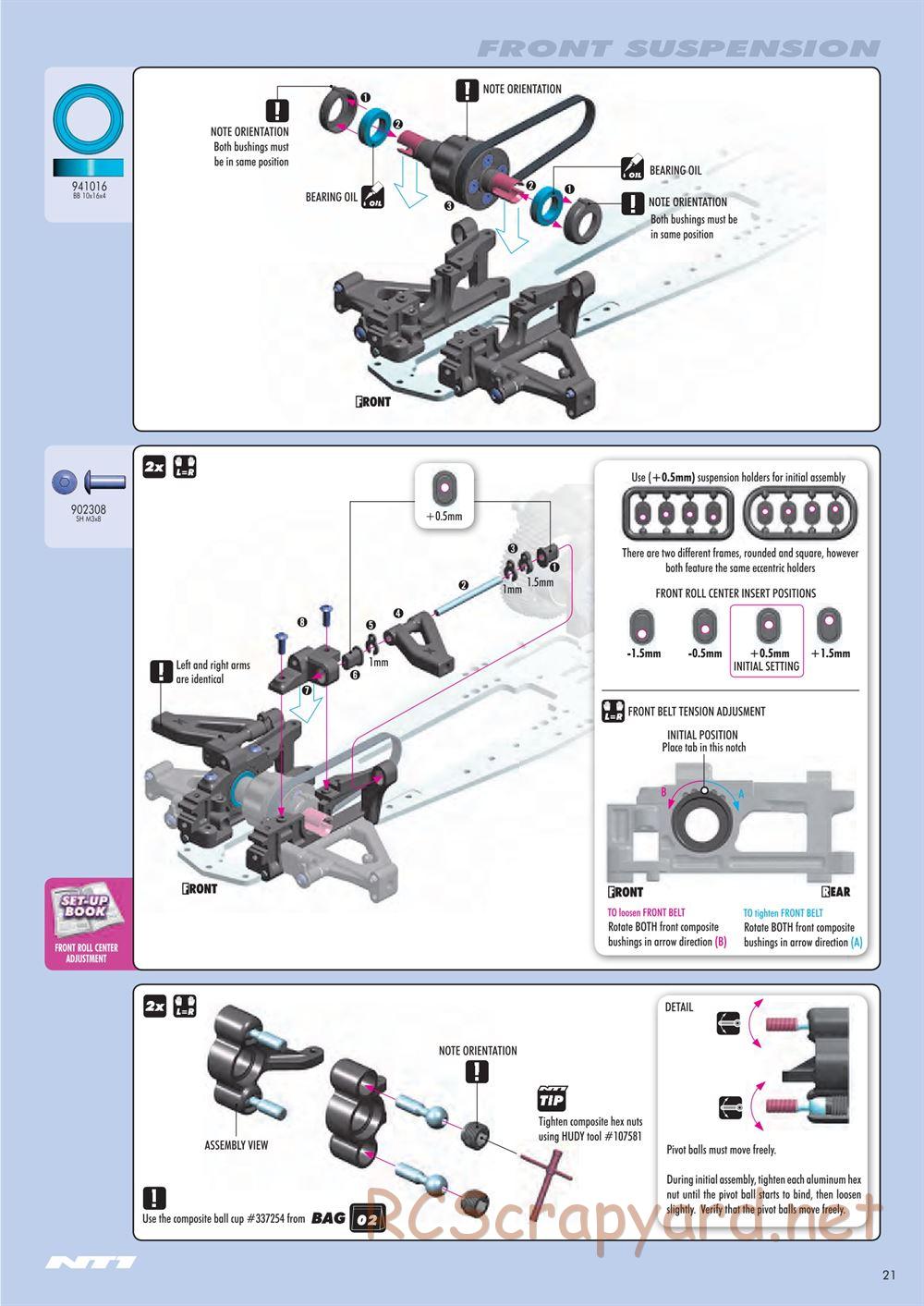 Xray - NT1 2014 Specs (NT1'14) - Manual - Page 21