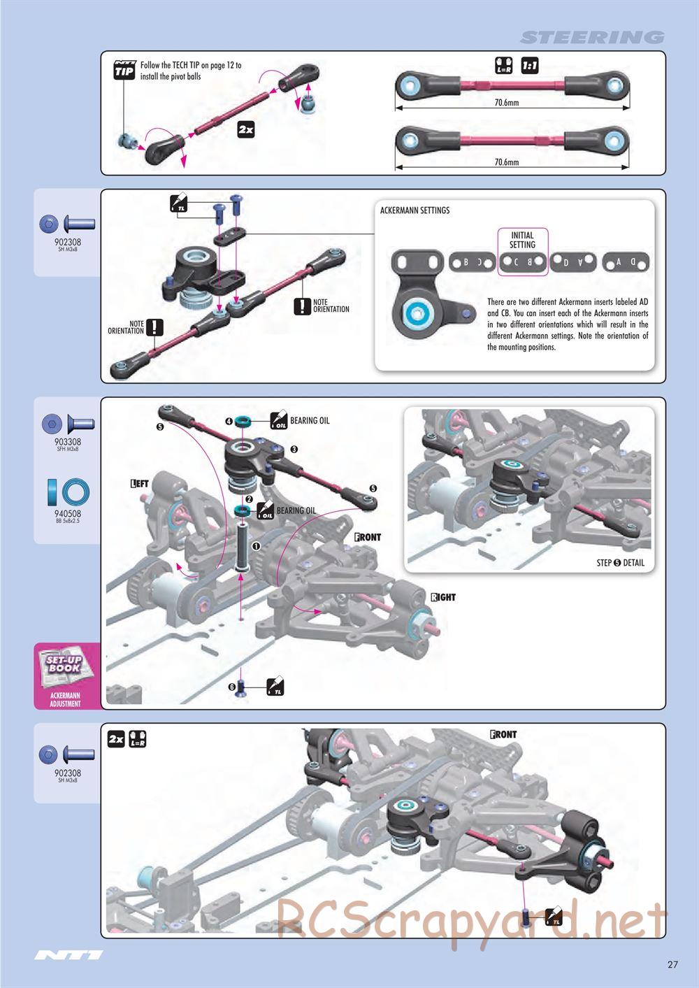 Xray - NT1 2014 Specs (NT1'14) - Manual - Page 27